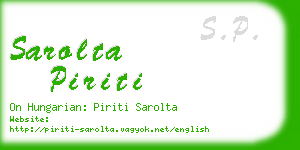 sarolta piriti business card